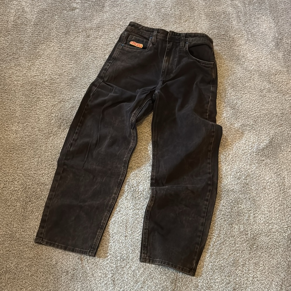 EMPYRE women’s brown/black straight baggy jeans size 28